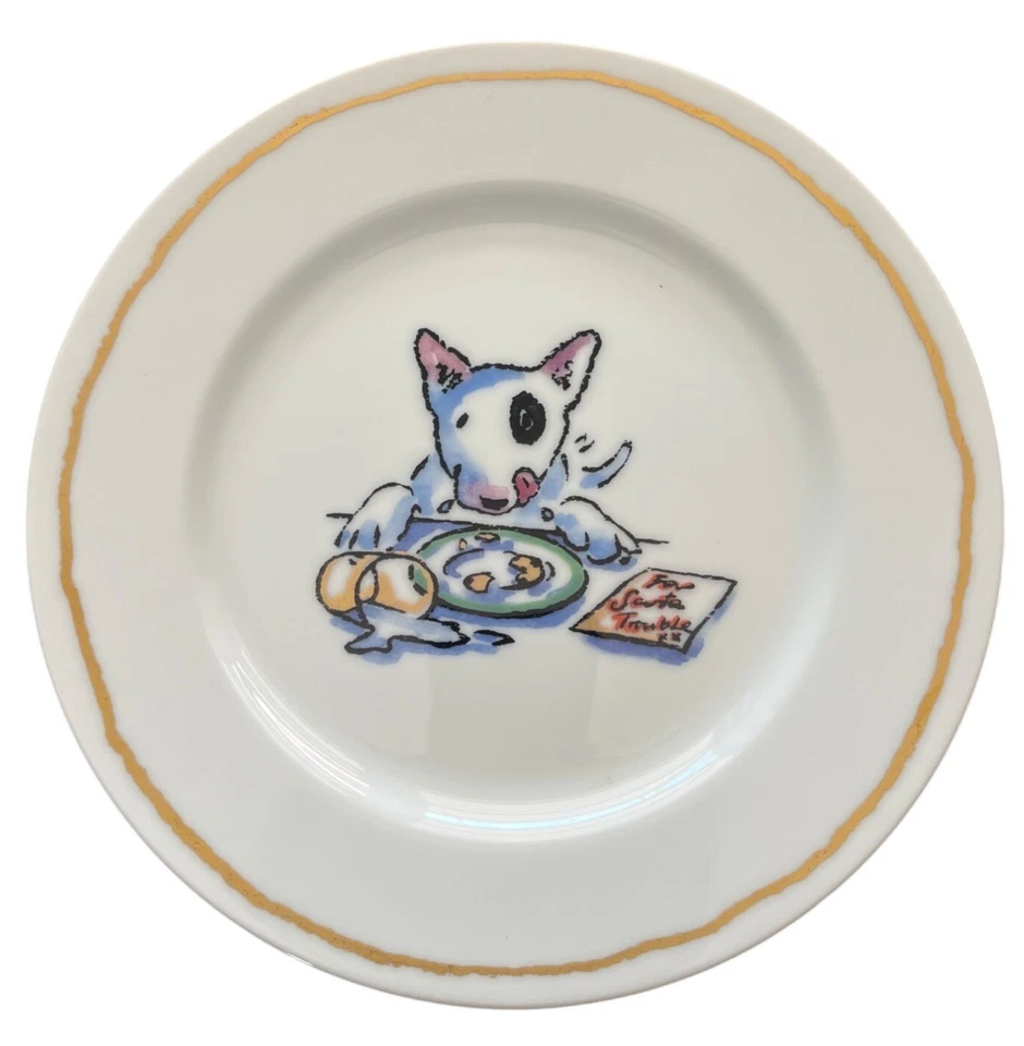 Williams Sonoma Trouble Bull Terrier Juego de 6 platos de postre ensalada lateral Japón Foto 3 de 4