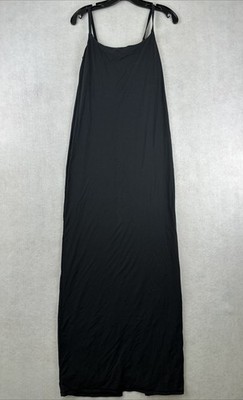 NWT SKIMS Fits Everybody Maternity Slip Dress Onyx Black DR-MAX-4387 Size Medium