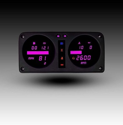 1980-1995 Suzuki Samurai PINK LED Digital Gauge Panel Fits SJ410 / SJ413 DP1300K