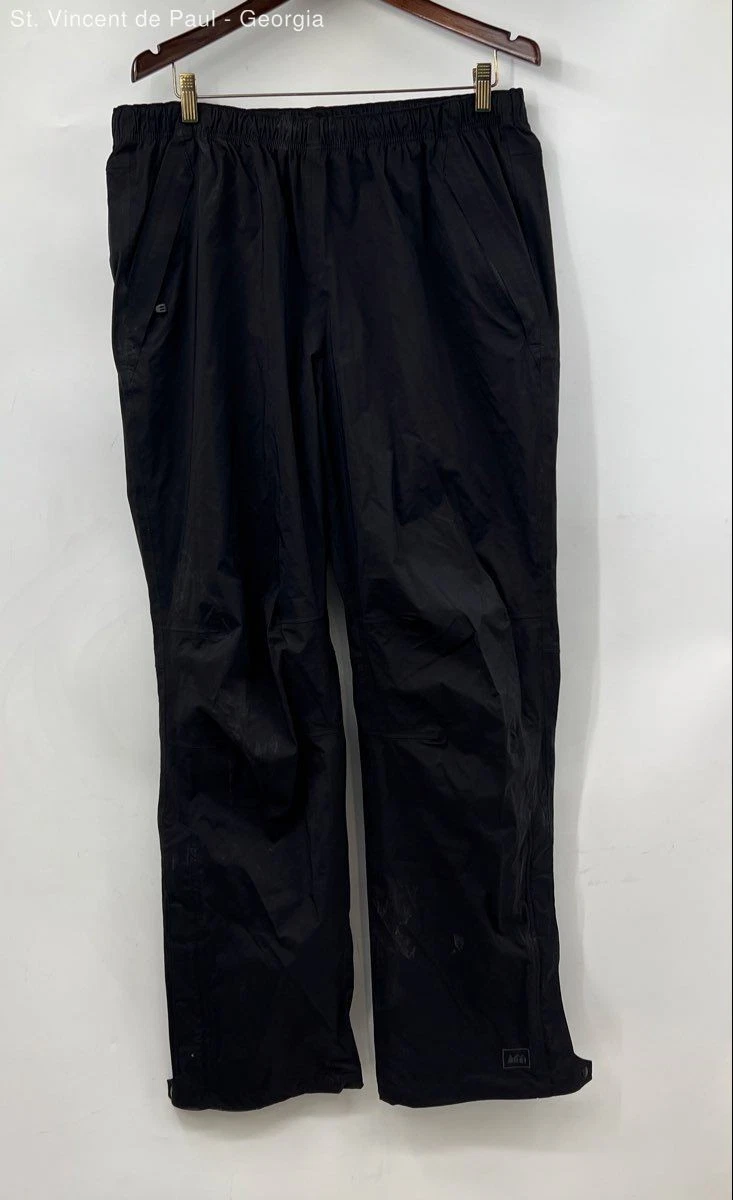 REI Elements Straight Leg Pants Men's XL-34L Black Nylon