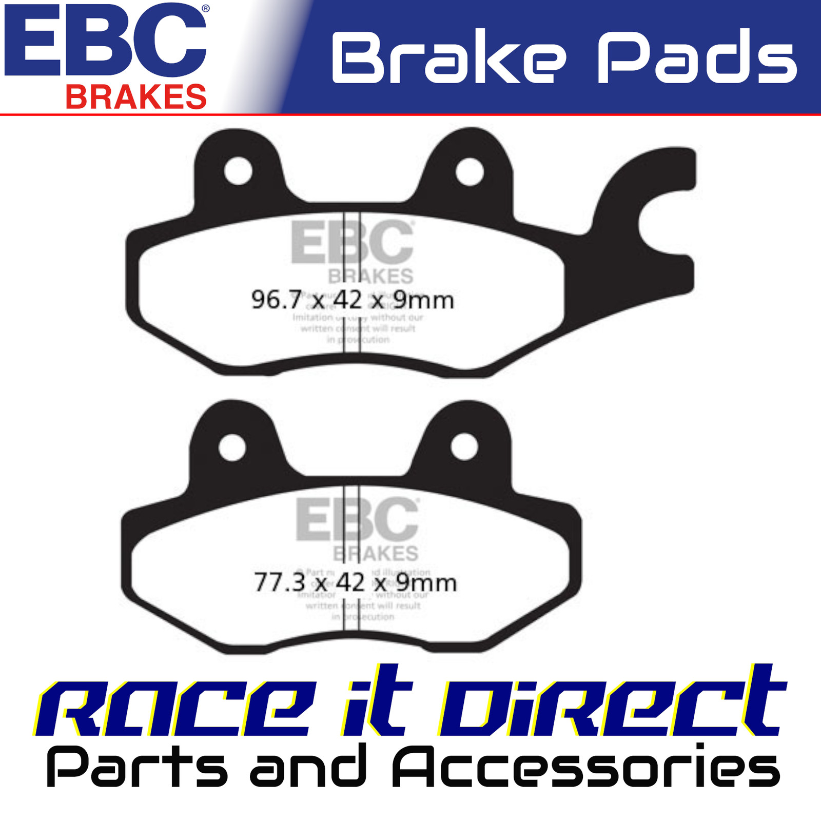 Brake Pads for GENERIC WORX 150 2012-2016 Front EBC