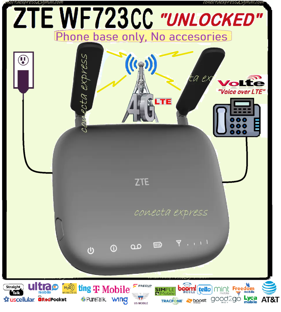 Home Phone Base WF723CC 4G LTE VoLTE UNLOCKED 