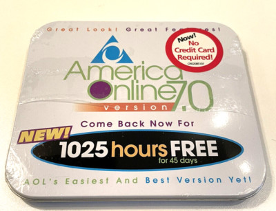 AOL America Online Version 7.0 Internet Disc In Unwrapped Tin - New