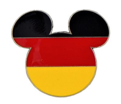 Mickey Head Shape Germany Flag Individual Disney Park Trading Pin ~ Brand New
