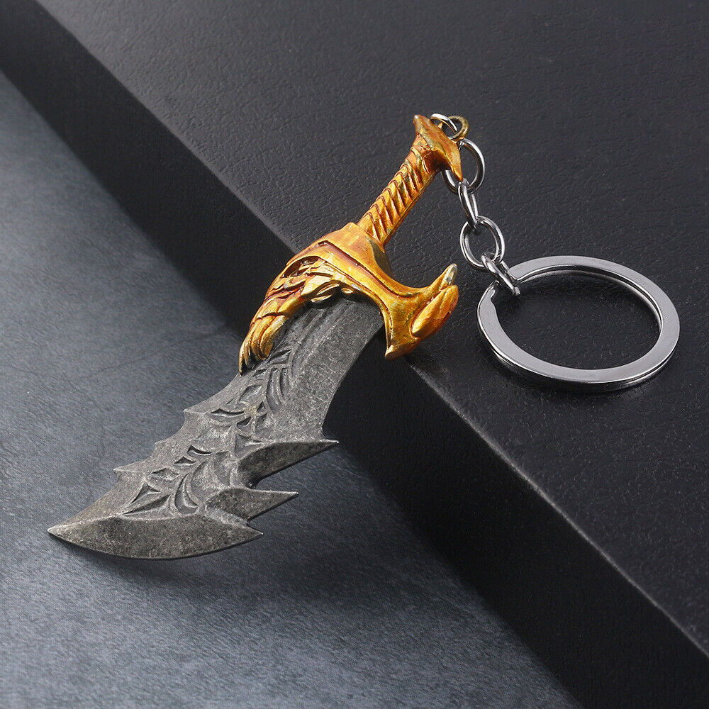 Game God of War 5 Ragnarok Keychains Thor's Hammer Mjolnir Kratos Blades of  Exile Leviathan Axe Weapon Pendant Keyring Jewelry