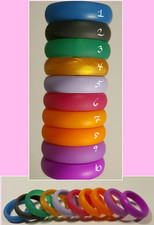 Silicone Wedd Ring Band Spring Colors 5 6 7 8 Women Girl Female Men Boy