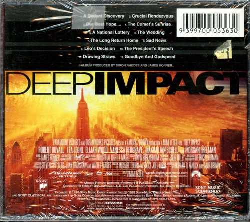 DEEP IMPACT Soundtrack—Late, great James Horner—76+ Minutes—New & Sealed—OOP - Picture 2 of 2