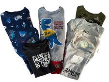 Infant Boys 6-9 Mo Clothing Lot Garanimals Gerber One Pieces Sweats