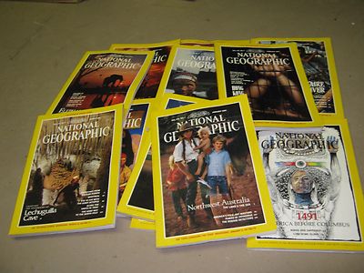 1991 Complete Set 12 pcs January to December National Geographic