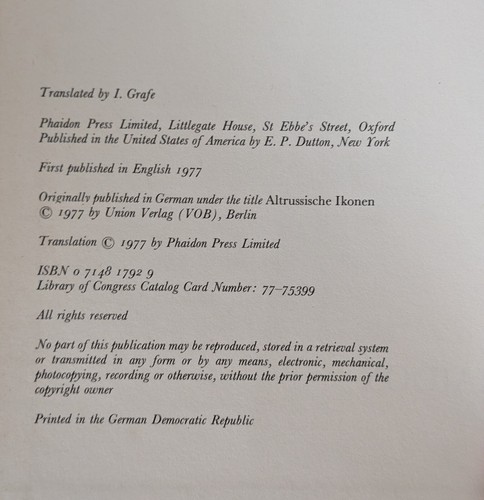 Russian Icons by Konrad Onasch Phaidon Press 1977 Hardcover - Picture 5 of 13