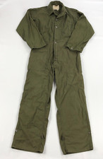 Men's Vintage 80s Authentic Military Green Coveralls Medium 100 Cotton Sateen
