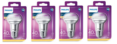 4x Philips LED R63 Spot Reflektor 3W = 40W E27 warmweiß 36° EEK:F (Spektr A-G)