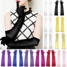 1 Pair Opera Wedding Gloves Long Formal Dress-up Gloves for Woman Clubs Party US