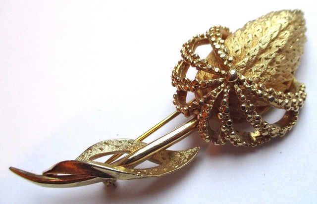 Superbe Broche Signe Coro Bijou Vintage Epi De Ble Couleur Or Porte Bonheur 1708 Ebay