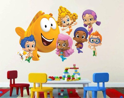 Bubble Guppies Mermaid Fish Puppy Window Decal Wall Sticker Home