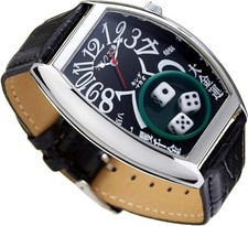 Frank Miura King Macau Gamble Wrist Watch Leather Band Analog FM12K 5Colors
