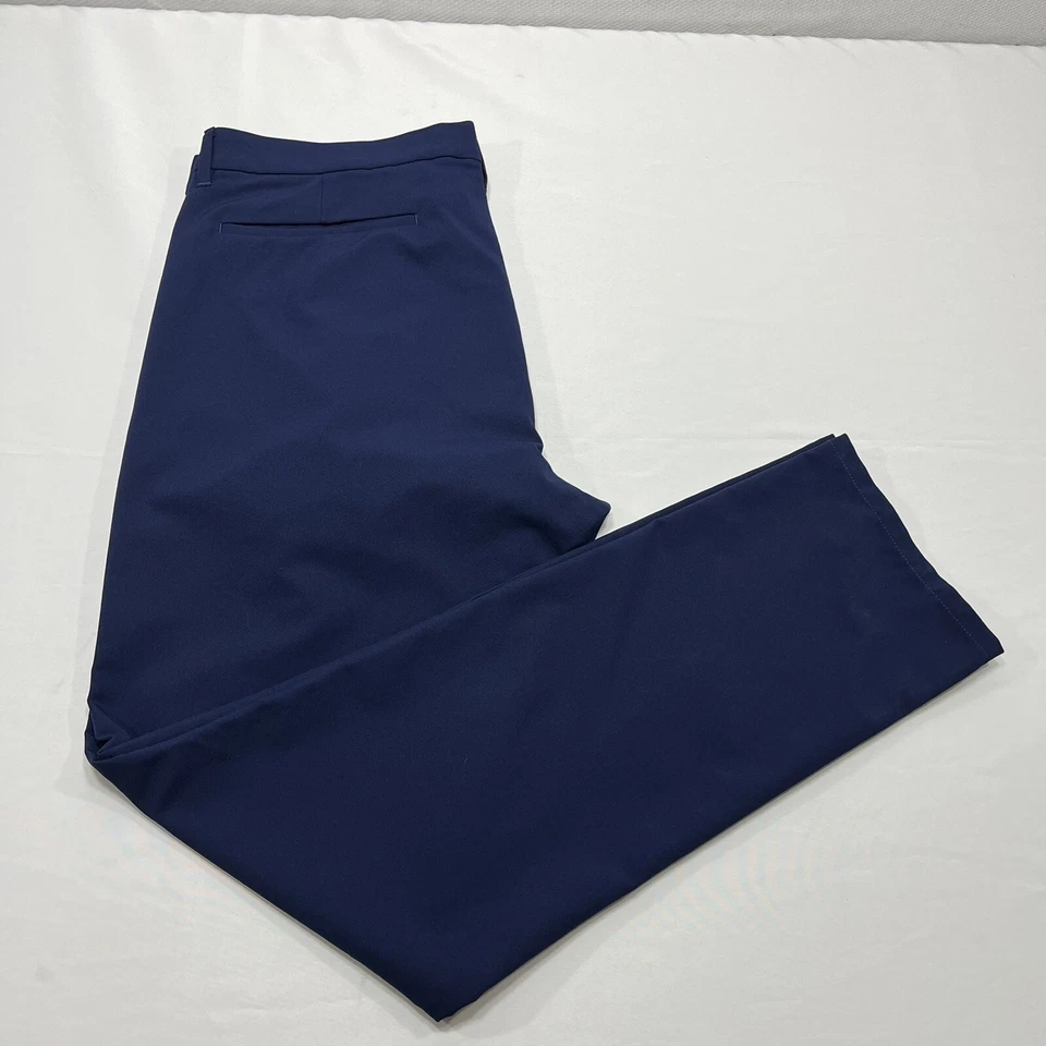 BONOBOS Slim Fit Golf Pants Navy Blue Stretch Flat Front Performance 38X34 - Image 3 of 4