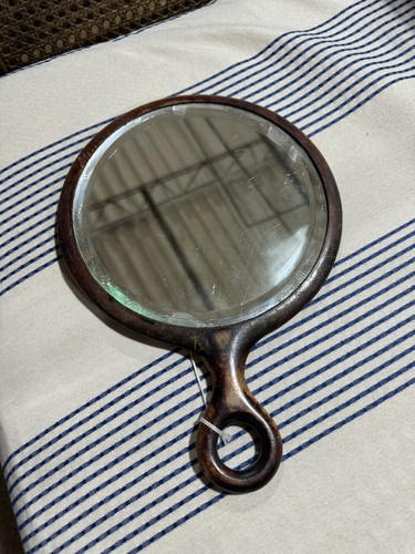 Specchio antico in legno vanità smussato - Foto 1 di 8
