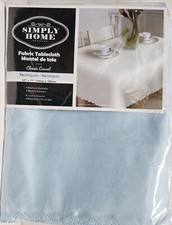 1 Fabric Classic Casual Polyester Tablecloth,55"x71" Oblong, LIGHT BLUE COLOR,SH