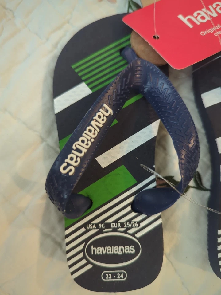 Chanclas Havaianas Niño Pequeño Niños Top Tendencia Talla US 9C EU 25/26 Azul Marino Foto 2 de 4