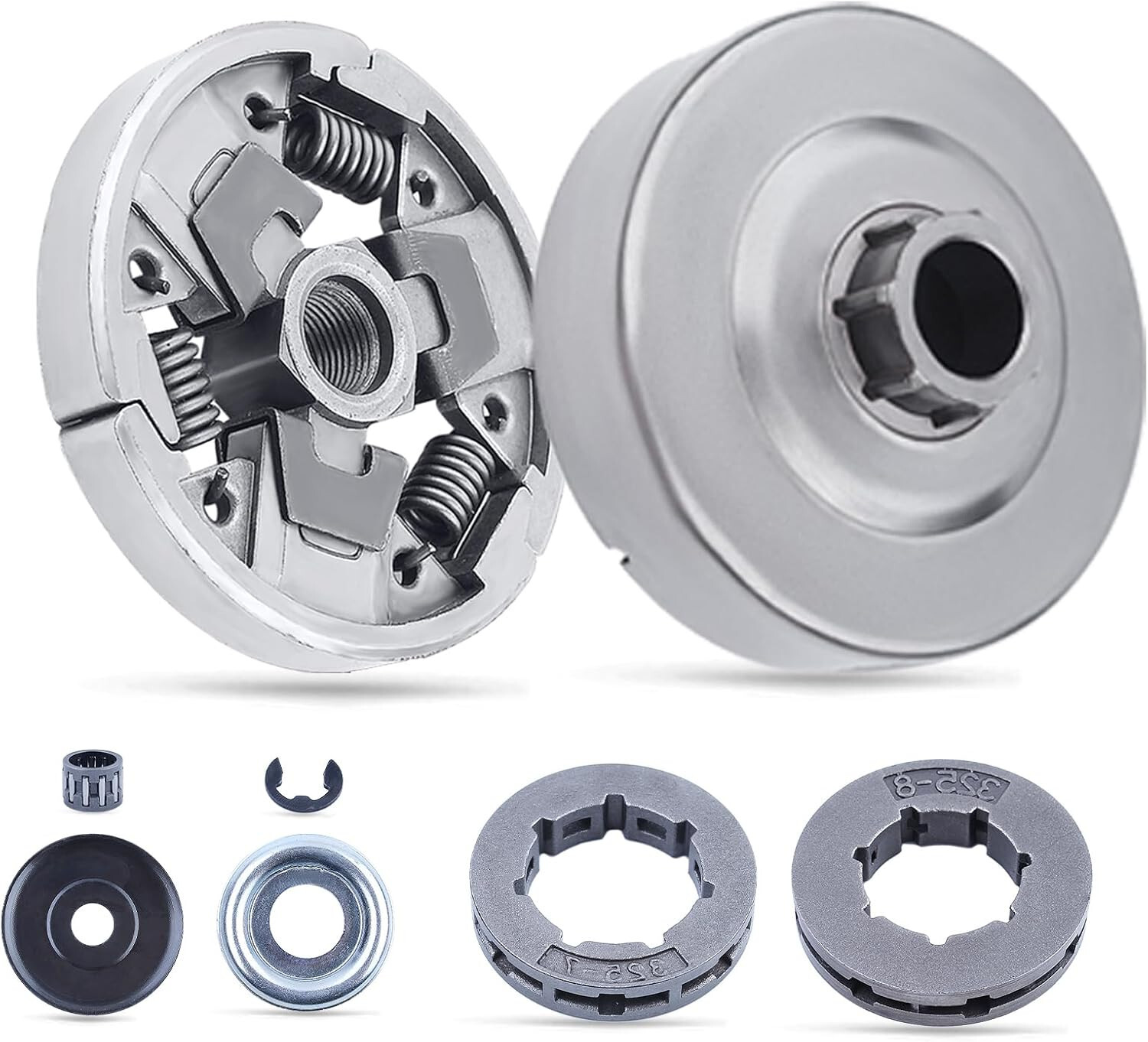 Clutch Drum Sprocket Kit for Stihl MS240 Chainsaw with Needle Bearing Washer