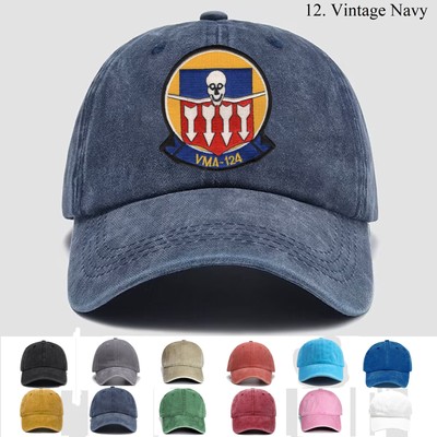 Custom Personalization Embroidered Hat VMA-124 Wild Aces, Veteran Cap, Gift Idea