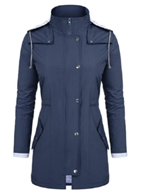 Tuopuda Women's Waterproof Jacket Windproof Lightweight - View #10