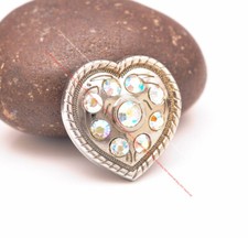 10X Western Colorful Rhinestone Rope Side Love Heart Leathercraft Belt Concho