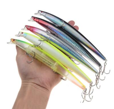 5PCS Big Minnow Fishing Lures 7.09in/23g Long Isca Artificial Baits Crankbaits