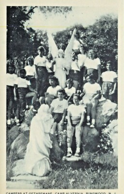 A View Of Campers At Gethsemane, Camp Alvernia, Ringwood, New Jersey NJ 1956