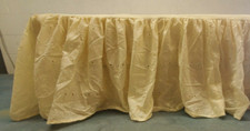 Twin Bed skirt 14" drop - Ruffled Dust Ruffle - Ecru Embroidered Eyelet RTSG 