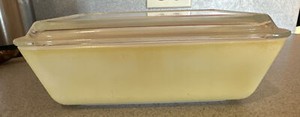 Pyrex Yellow Refrigerator Rectangle Ovenware 0503