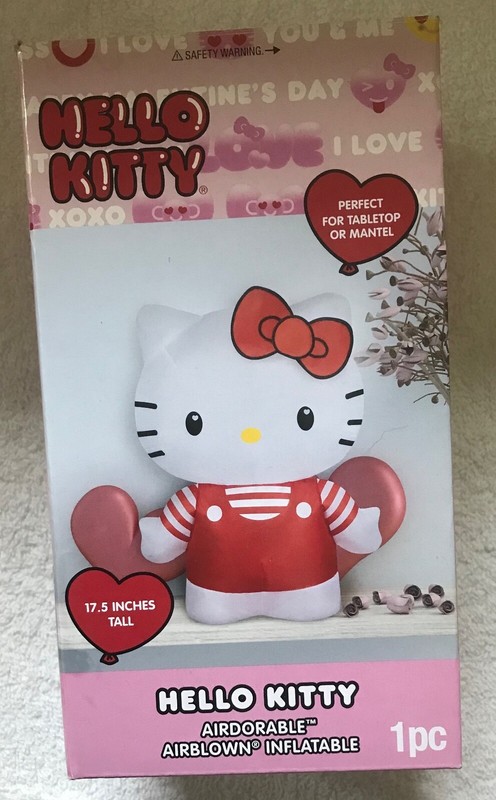 Hello Kitty with Hearts Airblown Inflatable-Perfect for Tabletop or Mantel-NEW