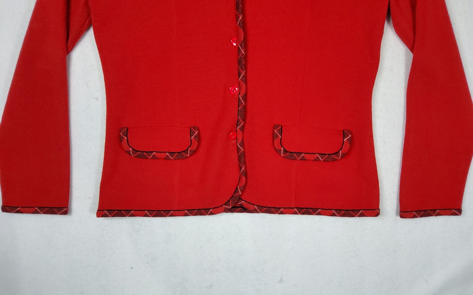 Pendleton Jacket Women's Medium Red Button Up Fro… - image 4