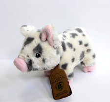 Aurora Eco Nation Spotted Pig Stuffed Animal Plush 9.5" L NWT