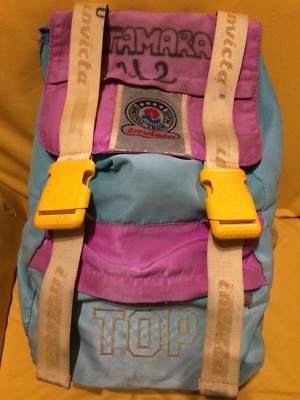 Raro Zaino Invicta Top Vintage Anni 80/90 Azzurro-viola-giallo | eBay
