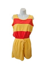 Vintage 80's Davenport Women  s Size Small Terrycloth Sleeveless Romper