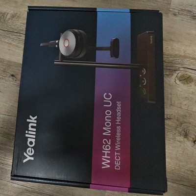 Yealink Headset WH62 Mono Portable UC On-Ear Kopfhörer Schwarz DECT NEU