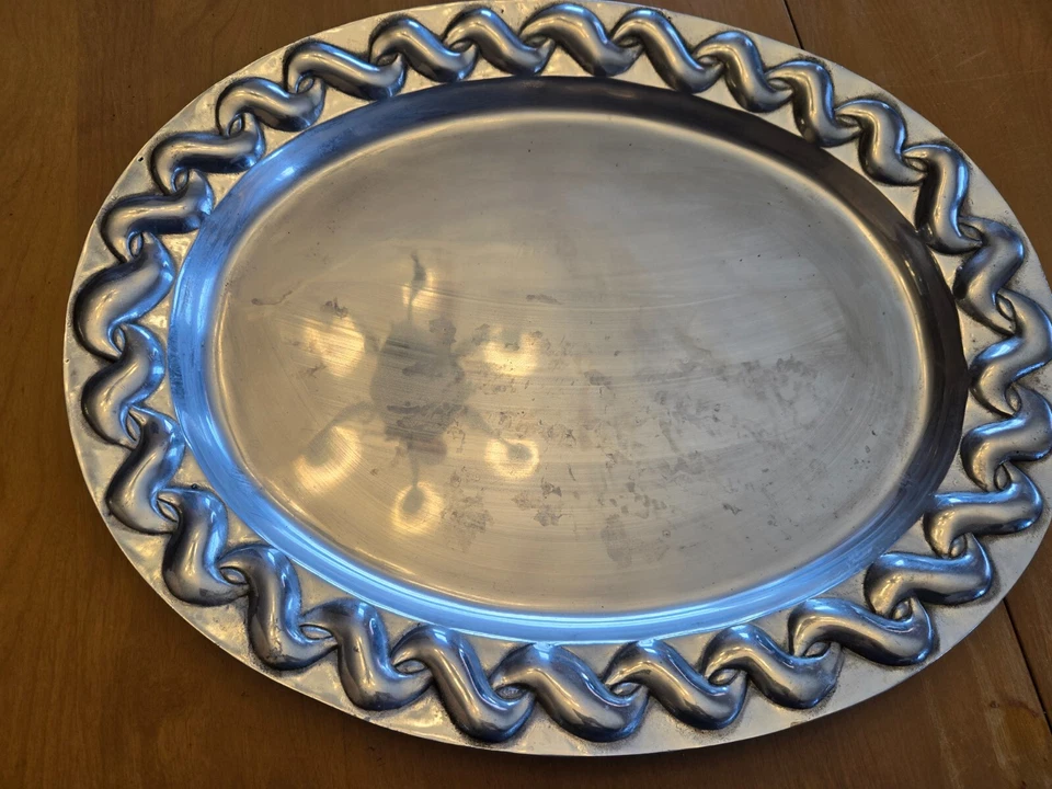 Mariposa Brillante Enorme plato para servir carne con tabla de cortar 23 x 18 1/2" Foto 3 de 4