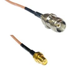 RG316 TNC FEMALE to RP-SMA FEMALE RF Cable Rapid-SHIP LOT