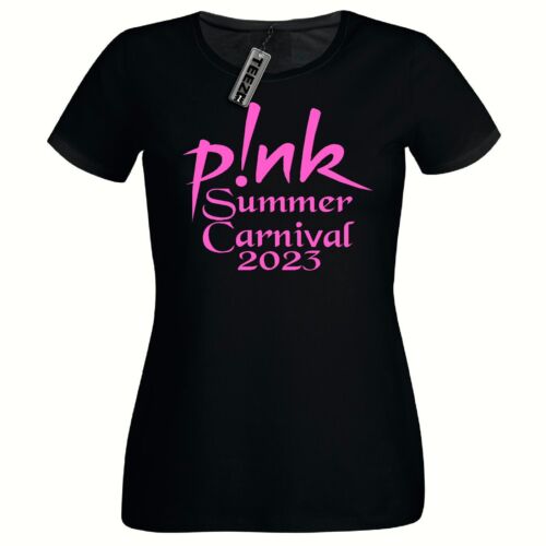 Pink Summer Carnival Tour t shirt, Ladies Fitted t shirt, Pink Tour