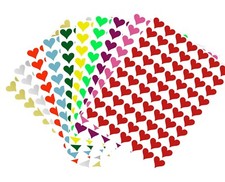 Heart Shape 0.5 Inch Label Color Coded Valentines Day Stickers 13mm DIY Projects
