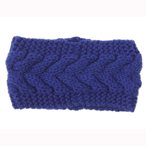 Women Solid Striped Crochet Knitted Headband Braided Turban Warm Hair Head Band - Picture 18 of 20