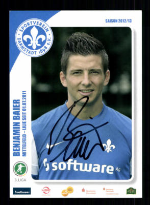 Benjamin Baier autograph card SV Darmstadt 98 2012-13 original signed