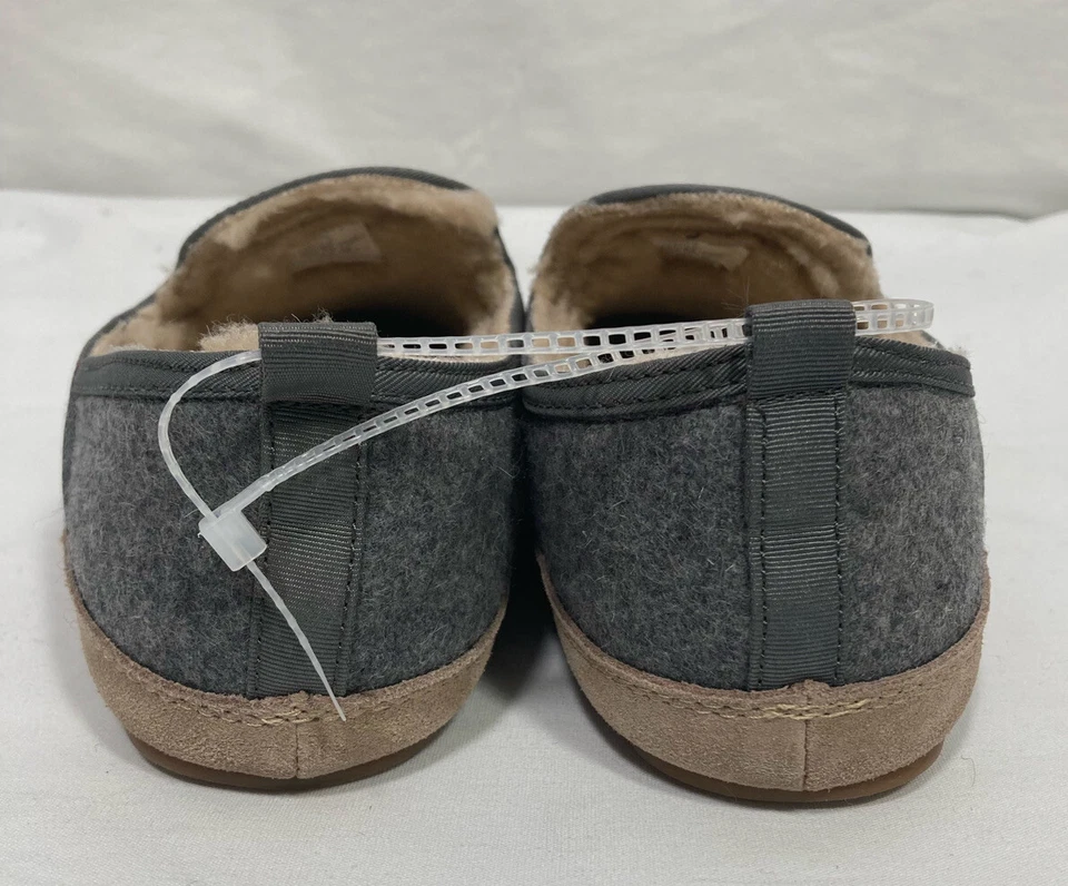 Zapatillas planas Lucky Brand Kozey mocasín 7M cuero imitación piel cara sonriente gris Foto 4 de 4