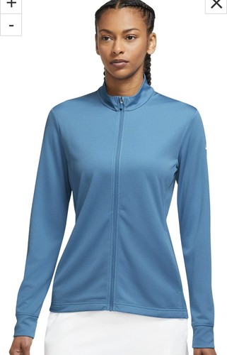 NIKE WOMEN DRIFIT UV VICTORY FULL ZIP GOLF JACKET Dutch BlueWhite NWT CU9664-469 - Picture 2 of 9