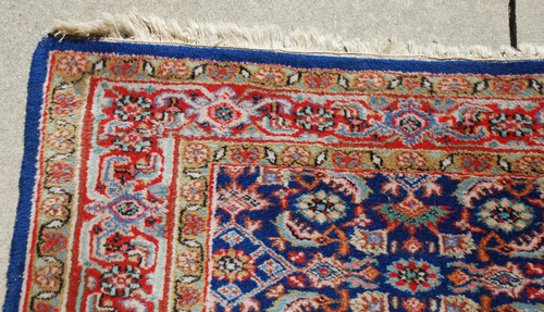 Alfombra vintage Estate Find hecha a mano? Alfombra geométrica oriental de lana 31"x5' origen de ayuda - Imagen 7 de 17