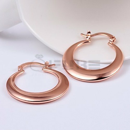 Hypoallergenic 925 Sterling Silver Filled Moon Shaped Hoop Huggies Stud Earrings - Picture 31 of 44