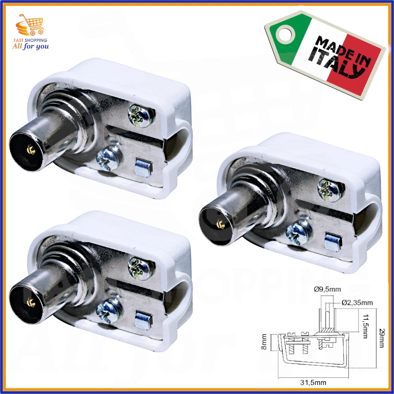Non disponibile Adattatore giunto spinotto doppio cavo antenna tv maschio maschio 16295 Non disponibile Adattatore giunto spinotto doppio cavo antenna tv maschio maschio 16295
