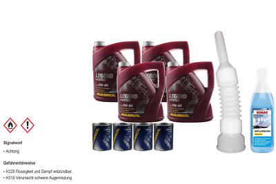 16L MANNOL Motoröl SAE 0W-40 LEGEND+ESTER inkl. Additiv Auslaufschlauch